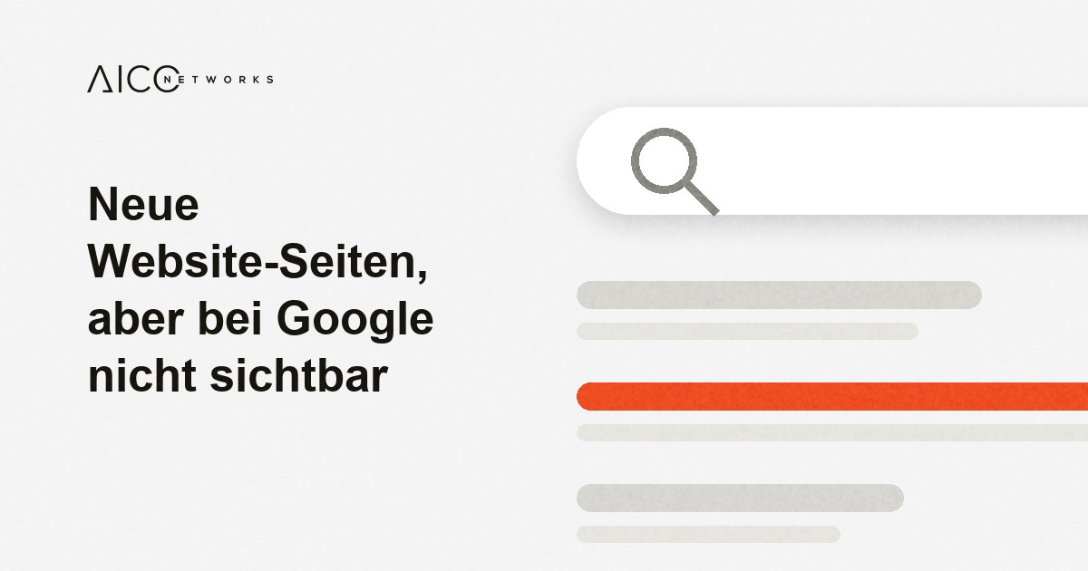 Neue Website-Seiten, aber bei Google nicht sichtbar