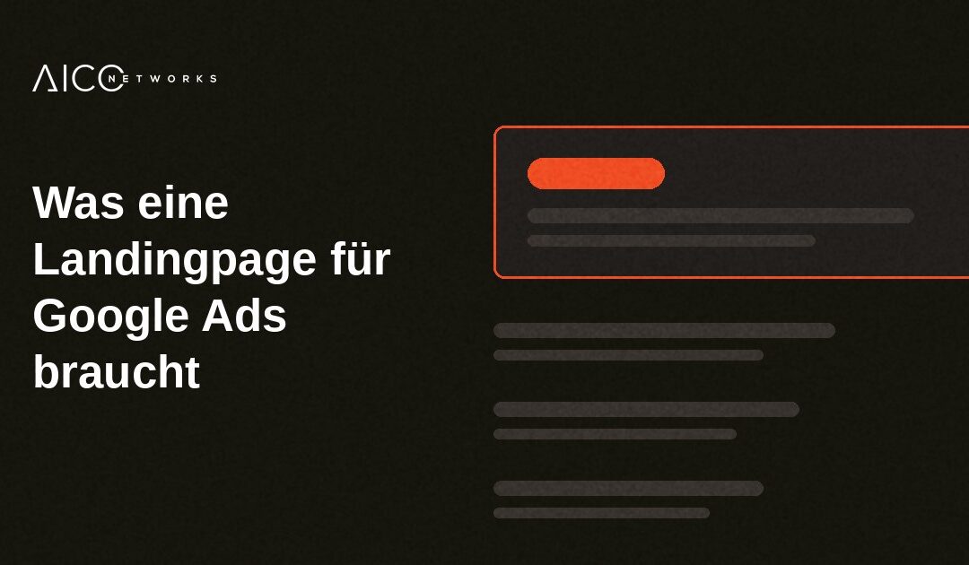 Was eine Landingpage für Google Ads braucht
